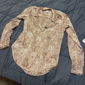 Snake Skin Women’s Button Down Blouse